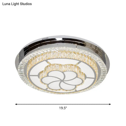 DecorBites™ DecorBites™ Contemporary LED Crystal Flush Ceiling Light Fixture for Parlor