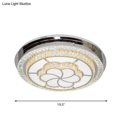 DecorBites™ DecorBites™ Contemporary LED Crystal Flush Ceiling Light Fixture for Parlor