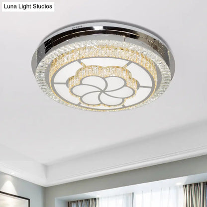 DecorBites™ DecorBites™ Contemporary LED Crystal Flush Ceiling Light Fixture for Parlor