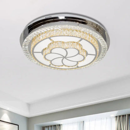 DecorBites™ DecorBites™ Contemporary LED Crystal Flush Ceiling Light Fixture for Parlor