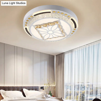 Lámpara de techo empotrada DecorBites™ contemporánea con pantalla de cristal LED - 23,5"/31,5" de ancho - Blanca