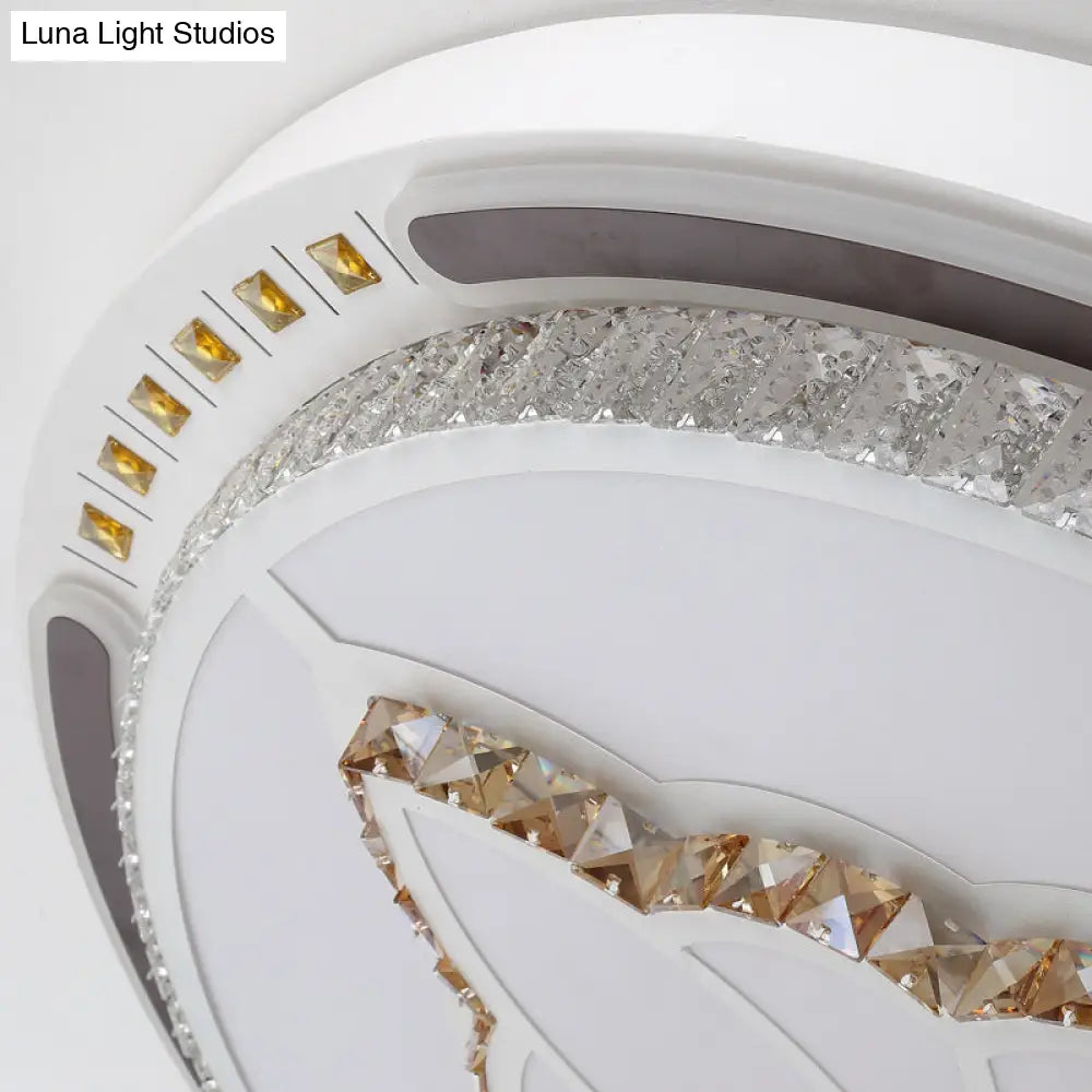 Lámpara de techo empotrada DecorBites™ contemporánea con pantalla de cristal LED - 23,5"/31,5" de ancho - Blanca