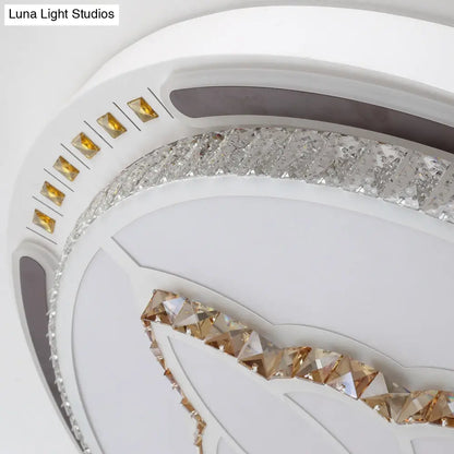 Lámpara de techo empotrada DecorBites™ contemporánea con pantalla de cristal LED - 23,5"/31,5" de ancho - Blanca