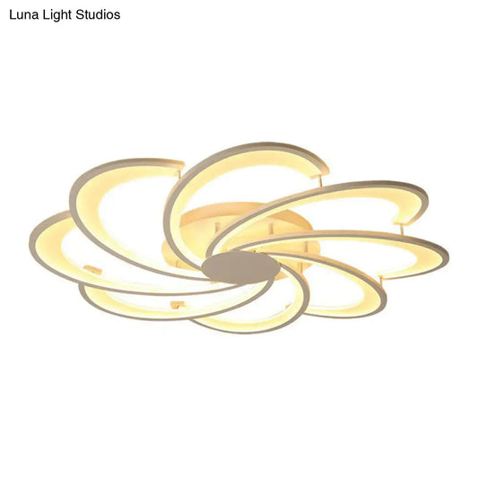 DecorBites™ DecorBites™ Contemporary LED Flower Flush Ceiling Light: Acrylic Living Room Lighting Fixture