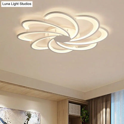 DecorBites™ DecorBites™ Contemporary LED Flower Flush Ceiling Light: Acrylic Living Room Lighting Fixture