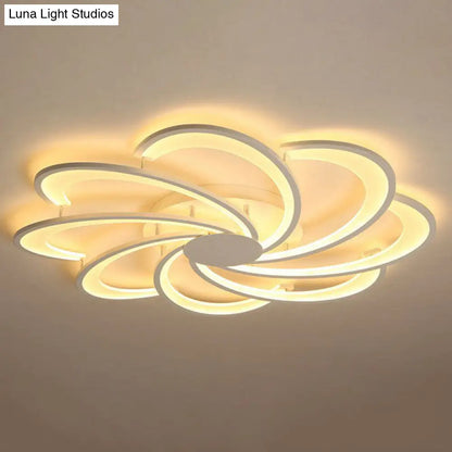 DecorBites™ DecorBites™ Contemporary LED Flower Flush Ceiling Light: Acrylic Living Room Lighting Fixture