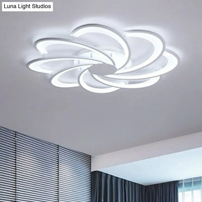 DecorBites™ DecorBites™ Contemporary LED Flower Flush Ceiling Light: Acrylic Living Room Lighting Fixture