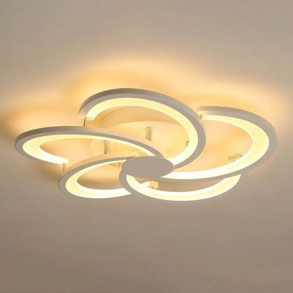 DecorBites™ DecorBites™ Contemporary LED Flower Flush Ceiling Light: Acrylic Living Room Lighting Fixture