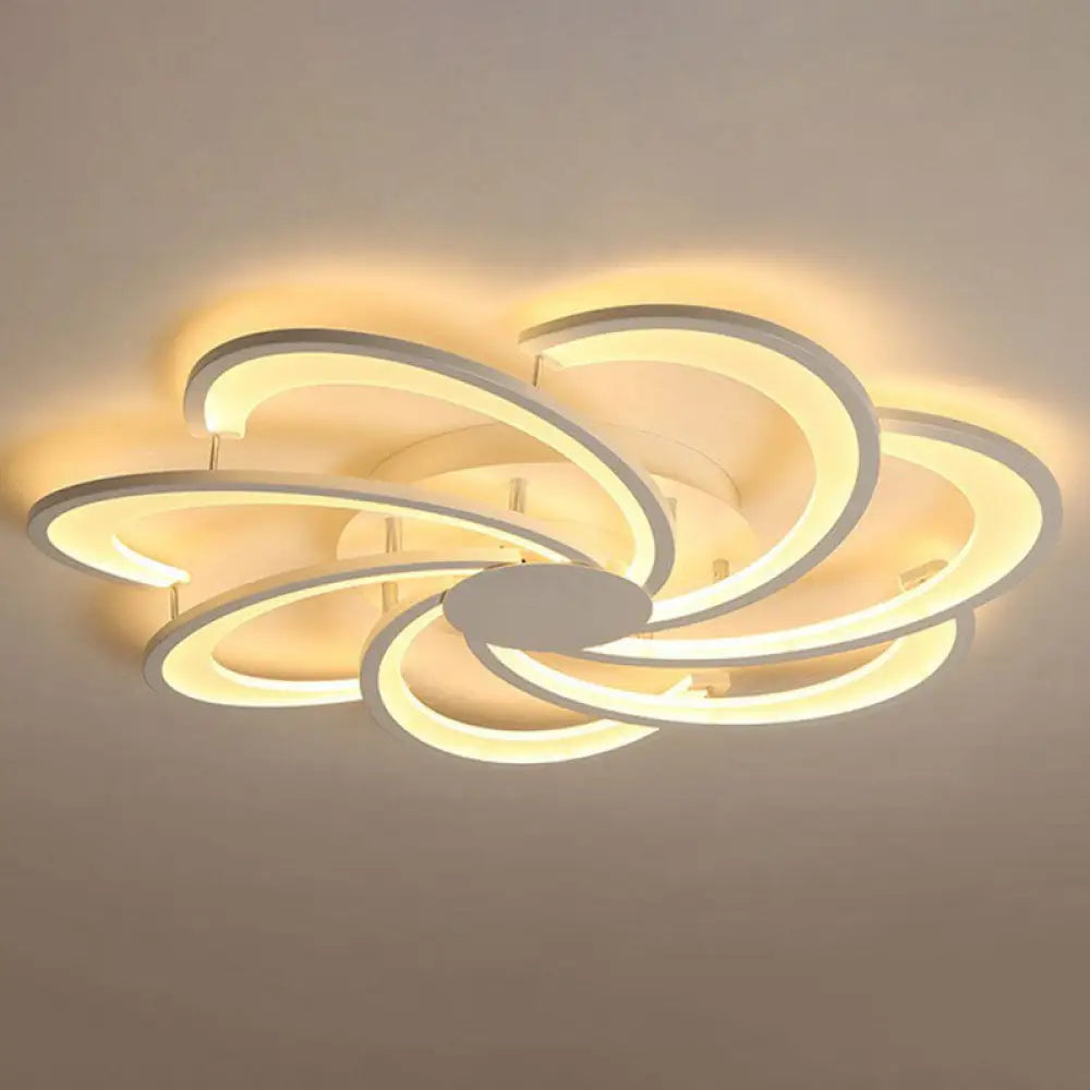 DecorBites™ DecorBites™ Contemporary LED Flower Flush Ceiling Light: Acrylic Living Room Lighting Fixture