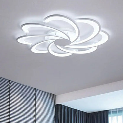 DecorBites™ DecorBites™ Contemporary LED Flower Flush Ceiling Light: Acrylic Living Room Lighting Fixture
