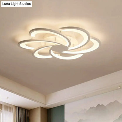 DecorBites™ DecorBites™ Contemporary LED Flower Flush Ceiling Light: Acrylic Living Room Lighting Fixture