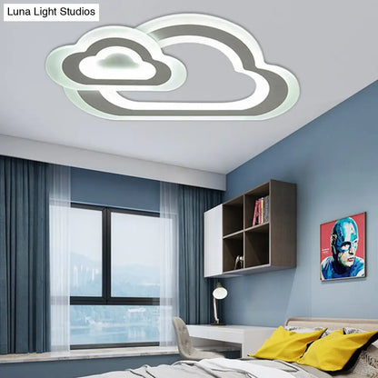 DecorBites™ DecorBites™ Contemporary LED Flush Ceiling Light: Slim Panel Lamp for Living Room in White Acrylic