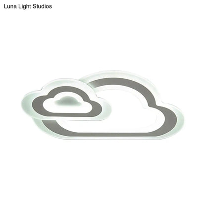 DecorBites™ DecorBites™ Contemporary LED Flush Ceiling Light: Slim Panel Lamp for Living Room in White Acrylic