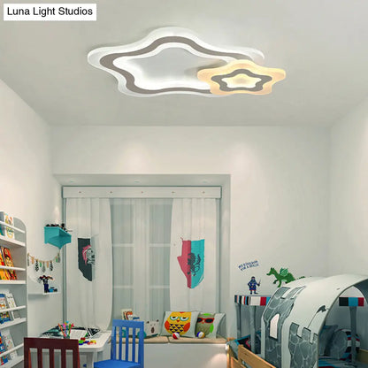DecorBites™ DecorBites™ Contemporary LED Flush Ceiling Light: Slim Panel Lamp for Living Room in White Acrylic