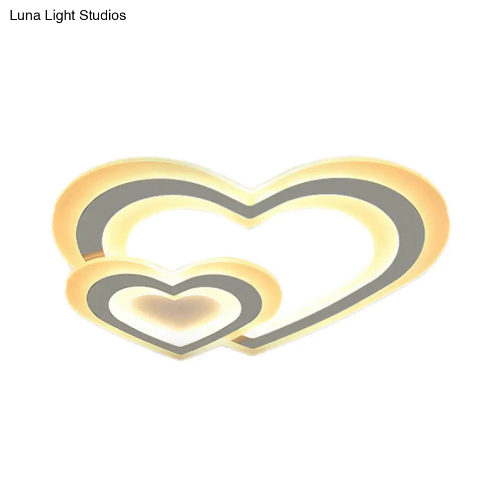 DecorBites™ DecorBites™ Contemporary LED Flush Ceiling Light: Slim Panel Lamp for Living Room in White Acrylic