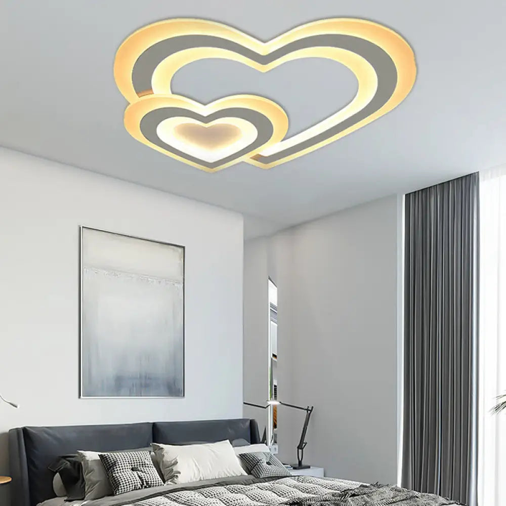 DecorBites™ DecorBites™ Contemporary LED Flush Ceiling Light: Slim Panel Lamp for Living Room in White Acrylic