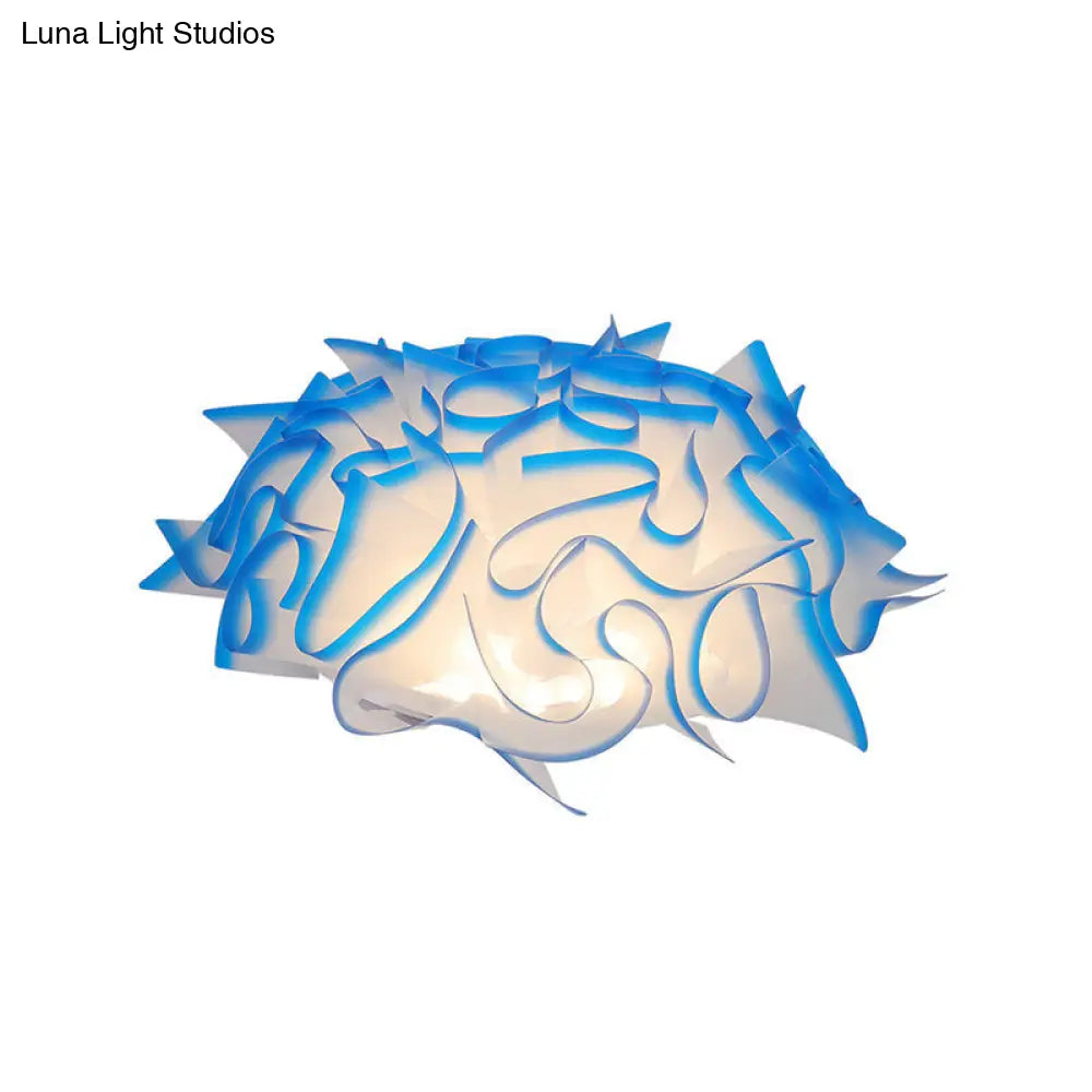 Lámpara de techo LED contemporánea DecorBites™ con pantalla acrílica giratoria - Rosa/Naranja/Azul vibrante - para habitación infantil (3 niveles de intensidad ajustables)