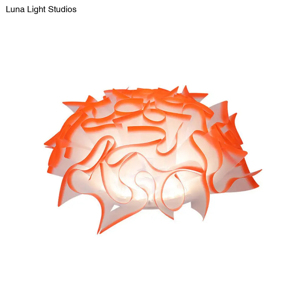 Lámpara de techo LED contemporánea DecorBites™ con pantalla acrílica giratoria - Rosa/Naranja/Azul vibrante - para habitación infantil (3 niveles de intensidad ajustables)