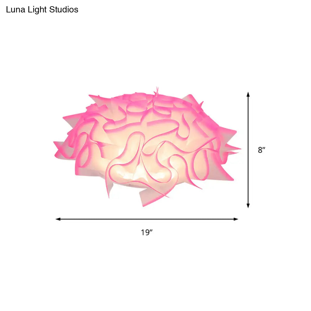 Lámpara de techo LED contemporánea DecorBites™ con pantalla acrílica giratoria - Rosa/Naranja/Azul vibrante - para habitación infantil (3 niveles de intensidad ajustables)
