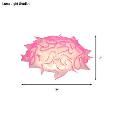 Lámpara de techo LED contemporánea DecorBites™ con pantalla acrílica giratoria - Rosa/Naranja/Azul vibrante - para habitación infantil (3 niveles de intensidad ajustables)