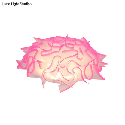 Lámpara de techo LED contemporánea DecorBites™ con pantalla acrílica giratoria - Rosa/Naranja/Azul vibrante - para habitación infantil (3 niveles de intensidad ajustables)