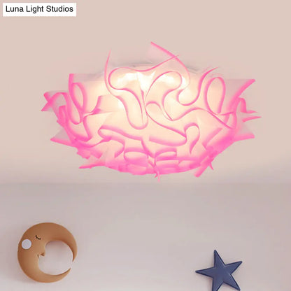Lámpara de techo LED contemporánea DecorBites™ con pantalla acrílica giratoria - Rosa/Naranja/Azul vibrante - para habitación infantil (3 niveles de intensidad ajustables)