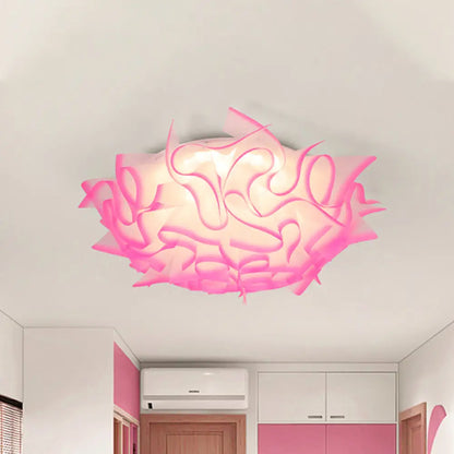 Lámpara de techo LED contemporánea DecorBites™ con pantalla acrílica giratoria - Rosa/Naranja/Azul vibrante - para habitación infantil (3 niveles de intensidad ajustables)