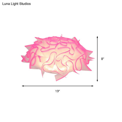 Lámpara de techo LED contemporánea DecorBites™ con pantalla acrílica giratoria - Rosa/Naranja/Azul vibrante - para habitación infantil (3 niveles de intensidad ajustables)