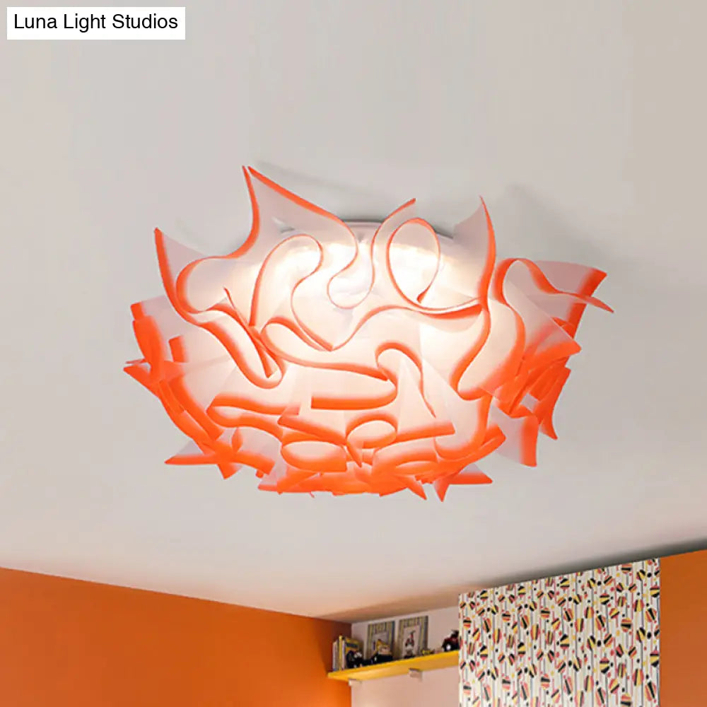 Lámpara de techo LED contemporánea DecorBites™ con pantalla acrílica giratoria - Rosa/Naranja/Azul vibrante - para habitación infantil (3 niveles de intensidad ajustables)
