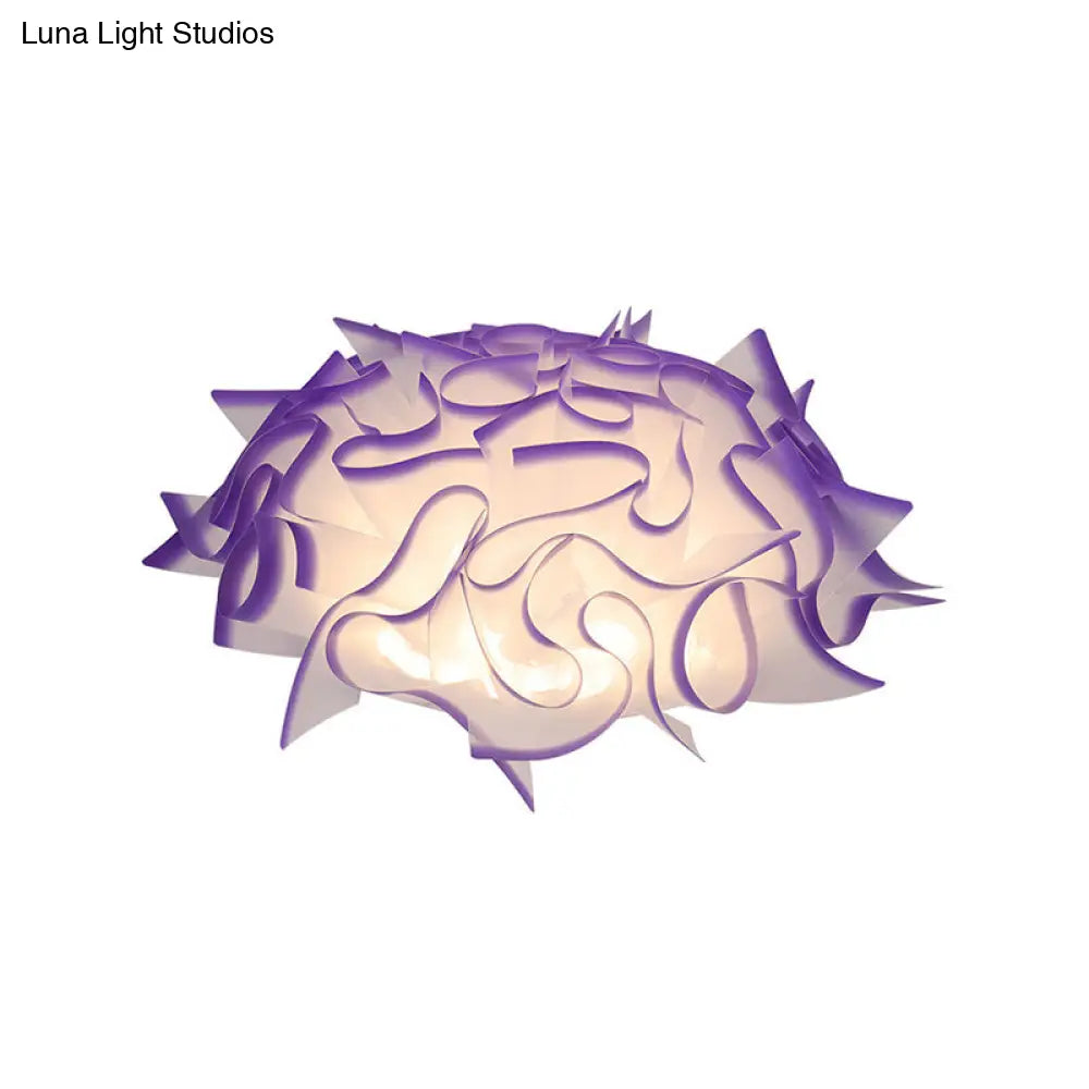 Lámpara de techo LED contemporánea DecorBites™ con pantalla acrílica giratoria - Rosa/Naranja/Azul vibrante - para habitación infantil (3 niveles de intensidad ajustables)