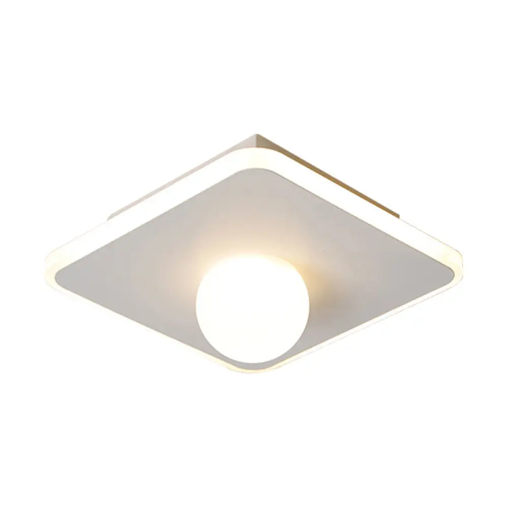 DecorBites™ DecorBites™ Contemporary LED Flush Lamp with Acrylic Shade and Mount in White or Black