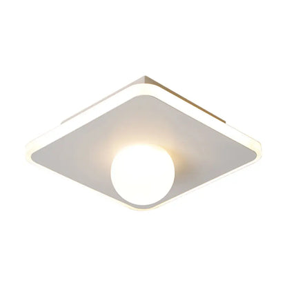 DecorBites™ DecorBites™ Contemporary LED Flush Lamp with Acrylic Shade and Mount in White or Black