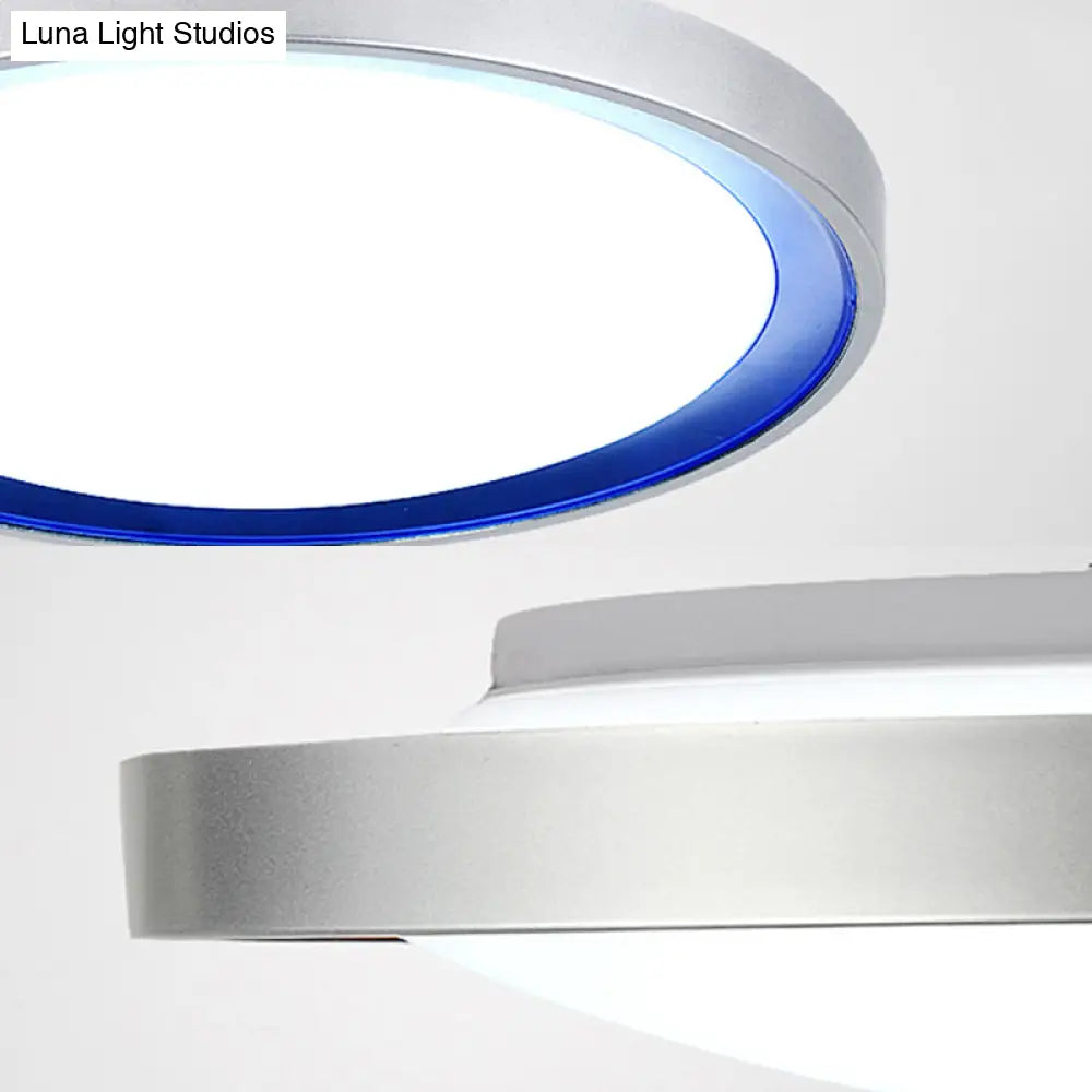 Lámpara de techo LED contemporánea DecorBites™ en naranja/azul/morado con luz cálida/blanca - 14"/16"/20" (35,5 cm/40,6 cm/50,8 cm) circular de metal