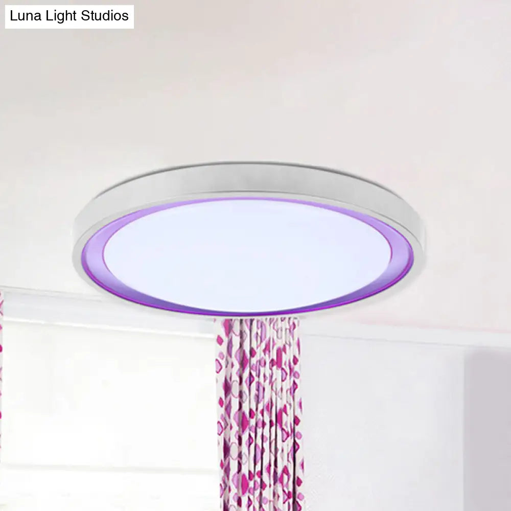 Lámpara de techo LED contemporánea DecorBites™ en naranja/azul/morado con luz cálida/blanca - 14"/16"/20" (35,5 cm/40,6 cm/50,8 cm) circular de metal