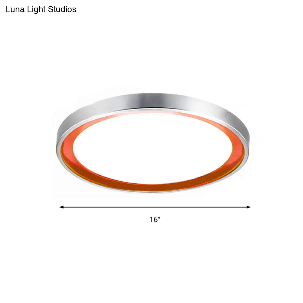 Lámpara de techo LED contemporánea DecorBites™ en naranja/azul/morado con luz cálida/blanca - 14"/16"/20" (35,5 cm/40,6 cm/50,8 cm) circular de metal