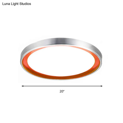 Lámpara de techo LED contemporánea DecorBites™ en naranja/azul/morado con luz cálida/blanca - 14"/16"/20" (35,5 cm/40,6 cm/50,8 cm) circular de metal