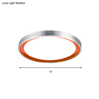 Lámpara de techo LED contemporánea DecorBites™ en naranja/azul/morado con luz cálida/blanca - 14"/16"/20" (35,5 cm/40,6 cm/50,8 cm) circular de metal