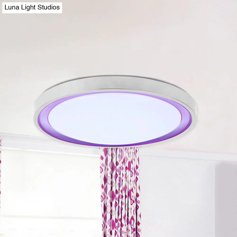 Lámpara de techo LED contemporánea DecorBites™ en naranja/azul/morado con luz cálida/blanca - 14"/16"/20" (35,5 cm/40,6 cm/50,8 cm) circular de metal