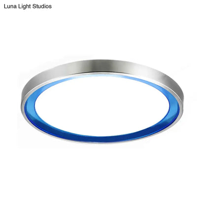 Lámpara de techo LED contemporánea DecorBites™ en naranja/azul/morado con luz cálida/blanca - 14"/16"/20" (35,5 cm/40,6 cm/50,8 cm) circular de metal