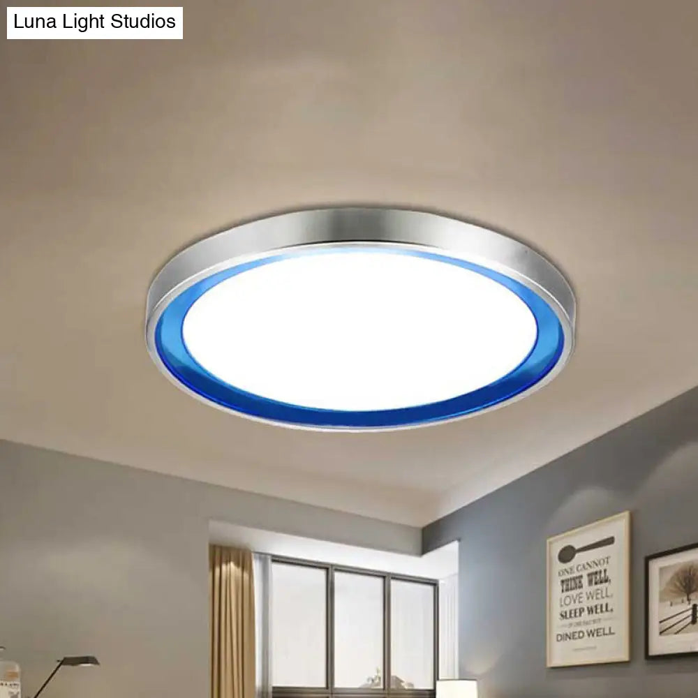 Lámpara de techo LED contemporánea DecorBites™ en naranja/azul/morado con luz cálida/blanca - 14"/16"/20" (35,5 cm/40,6 cm/50,8 cm) circular de metal