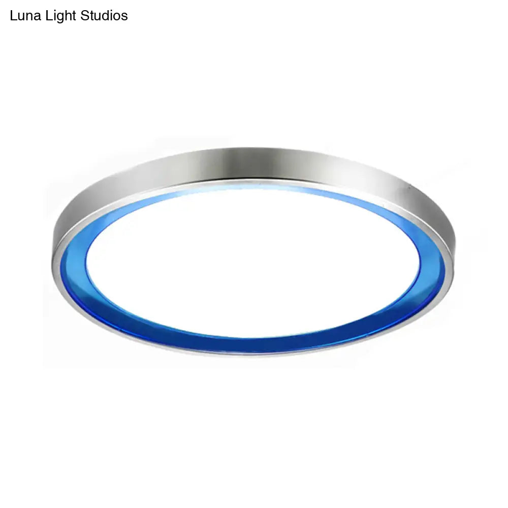 Lámpara de techo LED contemporánea DecorBites™ en naranja/azul/morado con luz cálida/blanca - 14"/16"/20" (35,5 cm/40,6 cm/50,8 cm) circular de metal