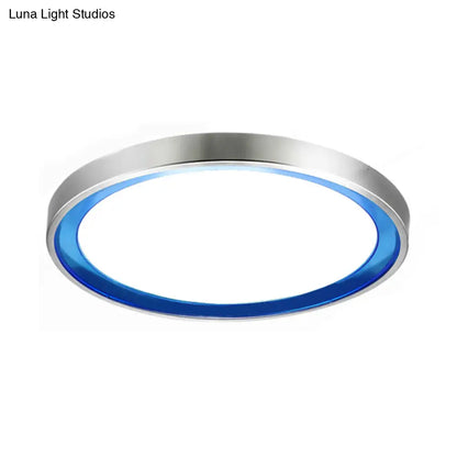Lámpara de techo LED contemporánea DecorBites™ en naranja/azul/morado con luz cálida/blanca - 14"/16"/20" (35,5 cm/40,6 cm/50,8 cm) circular de metal