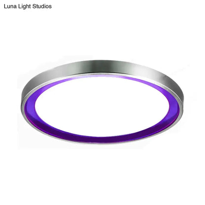 Lámpara de techo LED contemporánea DecorBites™ en naranja/azul/morado con luz cálida/blanca - 14"/16"/20" (35,5 cm/40,6 cm/50,8 cm) circular de metal