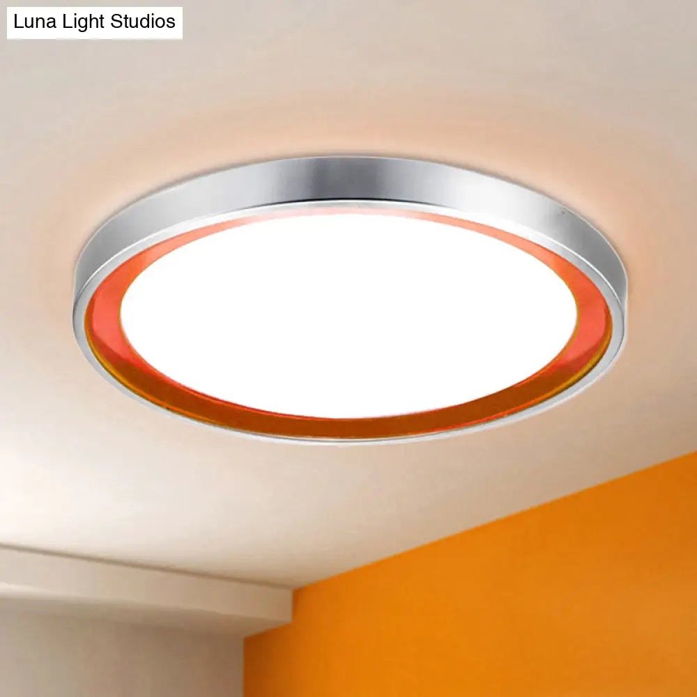 Lámpara de techo LED contemporánea DecorBites™ en naranja/azul/morado con luz cálida/blanca - 14"/16"/20" (35,5 cm/40,6 cm/50,8 cm) circular de metal