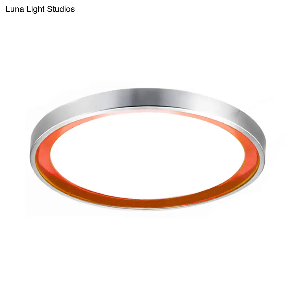 Lámpara de techo LED contemporánea DecorBites™ en naranja/azul/morado con luz cálida/blanca - 14"/16"/20" (35,5 cm/40,6 cm/50,8 cm) circular de metal