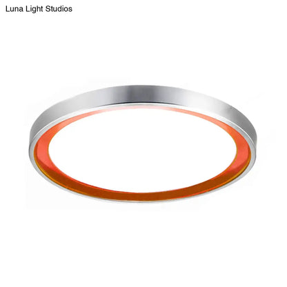 Lámpara de techo LED contemporánea DecorBites™ en naranja/azul/morado con luz cálida/blanca - 14"/16"/20" (35,5 cm/40,6 cm/50,8 cm) circular de metal