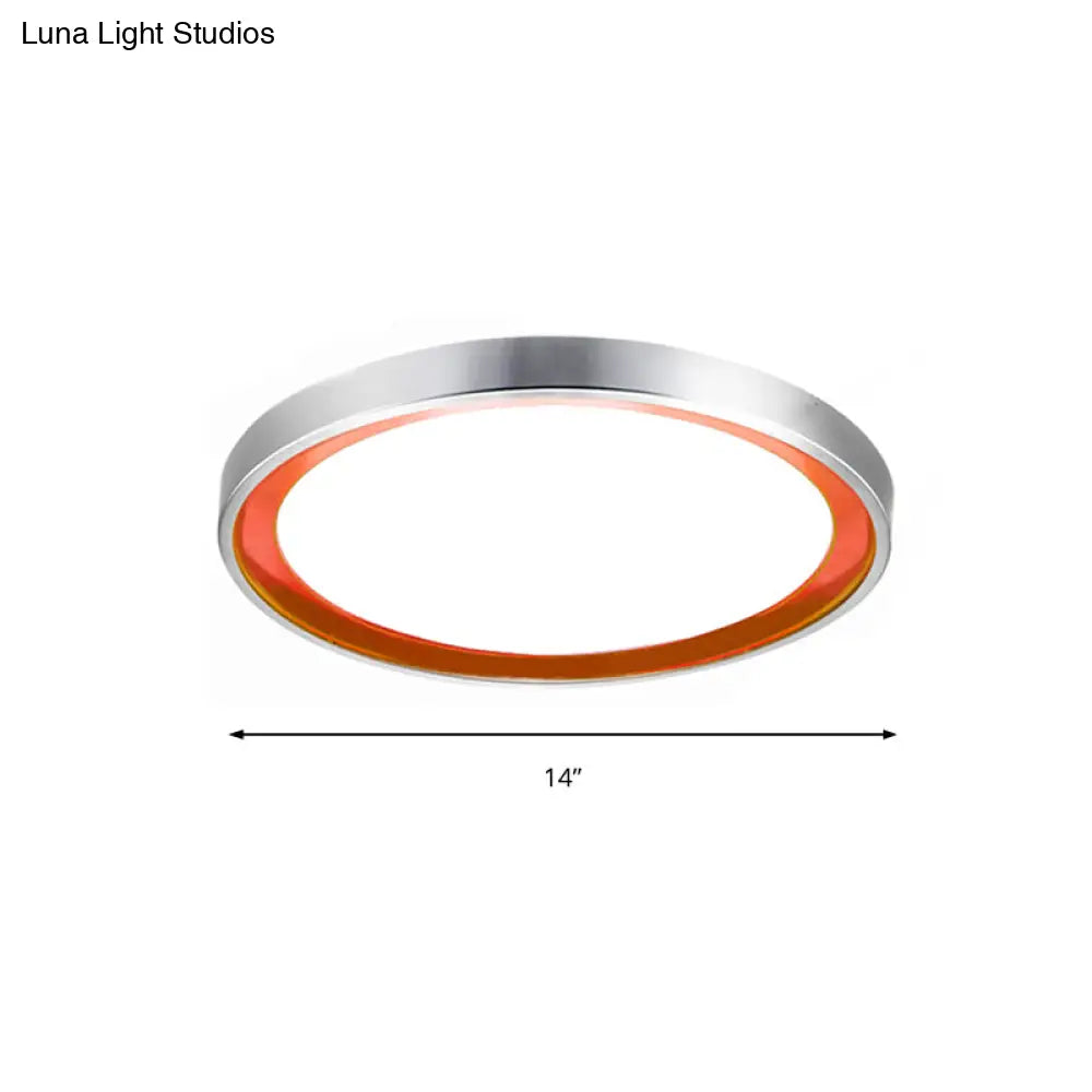 Lámpara de techo LED contemporánea DecorBites™ en naranja/azul/morado con luz cálida/blanca - 14"/16"/20" (35,5 cm/40,6 cm/50,8 cm) circular de metal