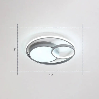 DecorBites™ DecorBites™ Contemporary LED Flush Mount Ceiling Lamp - Circular Acrylic Bedroom Light Fixture