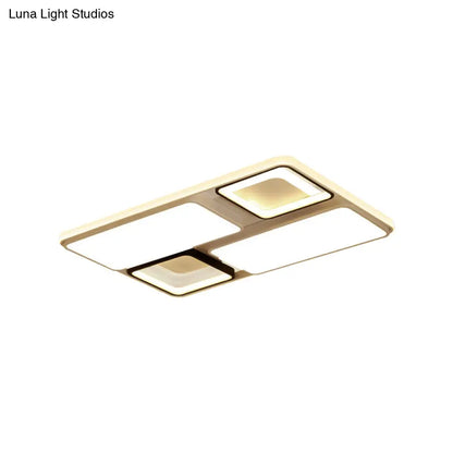 ديكوربايتس™ مصباح سقف LED معاصر من ديكوربايتس™ باللونين الأسود والأبيض، بعرض 19.5 بوصة/45 بوصة