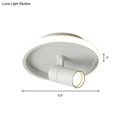 DecorBites™ Contemporary LED Flush Mount Ceiling Light in Black/White with Warm/White Light